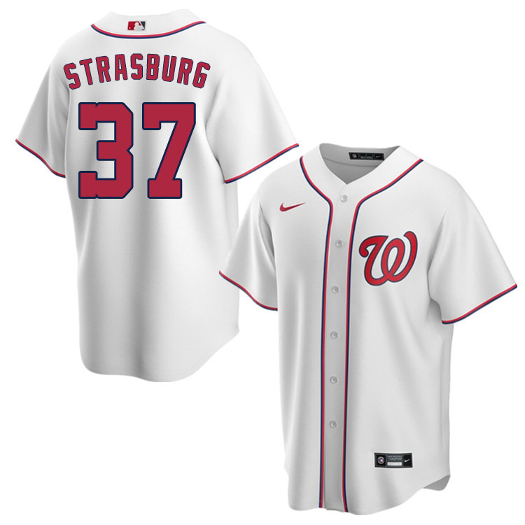 Nike Men #37 Stephen Strasburg Washington Nationals Baseball Jerseys Sale-White